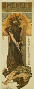 Sarah Bernhardt come Medea al Teatro della Rinascita. 1898