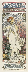 La signora delle camelie (La dame aux camelias). 1896 (litografia) da Alphonse Mucha