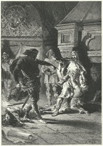 Clodoveo I impone la sua volontà come re dei Franchi da Alphonse Marie de (after) Neuville