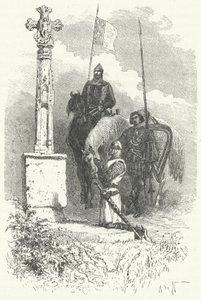 Ferdinando I di León che prega davanti a una croce da Alphonse Marie de (after) Neuville