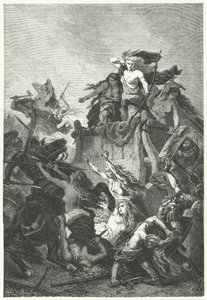 Donne germaniche che difendono il loro campo fino alla morte da Alphonse Marie de (after) Neuville