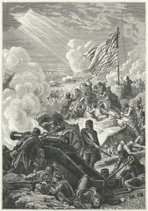 La difesa delle alture di Bunker Hill contro i britannici da Alphonse Marie de (after) Neuville