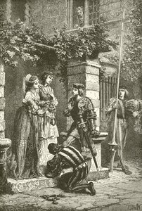 Bayard che saluta le signore di Brescia da Alphonse Marie de Neuville