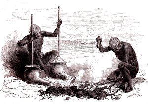 Fabbri nativi della tribù Latuka. Sudan del Sud da Alphonse Marie de Neuville