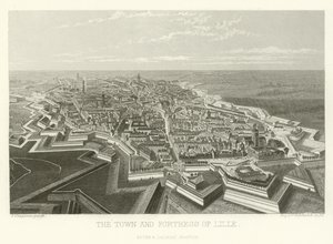 La città e la fortezza di Lille da Alphonse Marie de Neuville