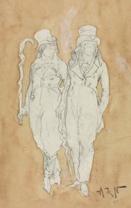 Due Giovani di Moda in Piedi da Alphonse Marie de Neuville