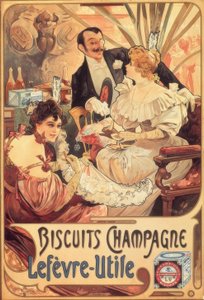 Biscotti Champagne / Lefèvre-Utile da Alphonse Mucha