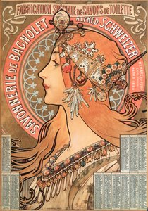 Pagina del calendario del 1898 decorata con un