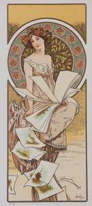 Calendario Champenois, ca 1897 da Alphonse Mucha