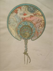 Progetto per un ventaglio da Alphonse Mucha