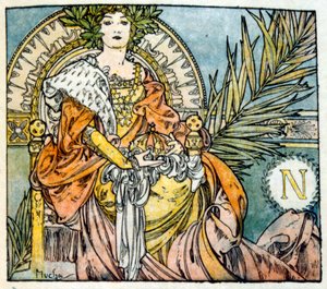 Illustrazione di Alphonse Mucha da "Clio" un