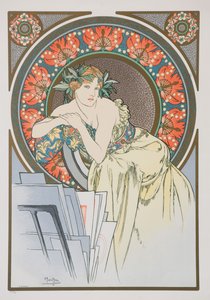 La donna con i papaveri, 1898 da Alphonse Mucha