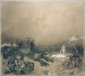 Dopo la battaglia sul monte Vítkov da Alphonse Mucha