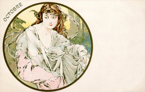 Ottobre, 1900 da Alphonse Mucha
