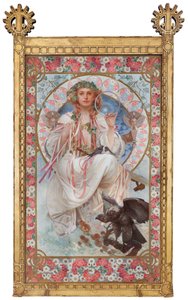 Ritratto di Josephine Crane-Bradley come Slavia da Alphonse Mucha