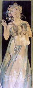 Ritratto di una donna, c1900-1939 da Alphonse Mucha