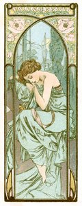 Il riposo della notte, 1899 da Alphonse Mucha