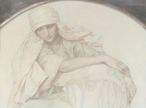 Studio di una giovane donna da Alphonse Mucha