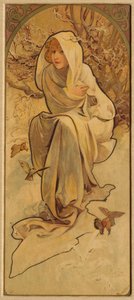 Inverno dalla serie Les Saisons da Alphonse Mucha