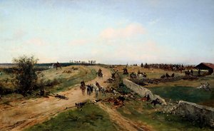 Scena dalla guerra franco-prussiana, 1870, XIX secolo da Alphonse de Neuville