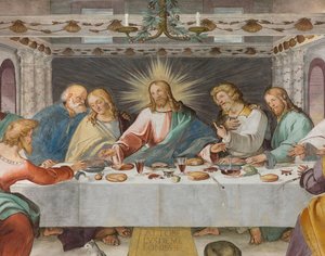 Presbiterio, Ottava campata sud, Ultima Cena, Altobello Melone