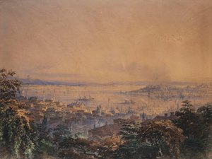 Una vista di Costantinopoli, 1866 da Amadeo Preziosi