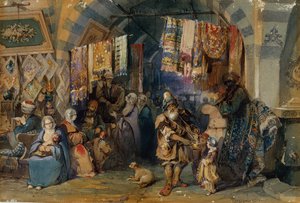 Il bazar, Costantinopoli da Amadeo Preziosi