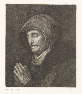 Donna anziana in preghiera (madre di Rembrandt) da Amalie Baader