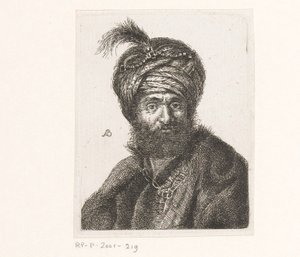 Busto di un uomo con turbante da Amalie Baader