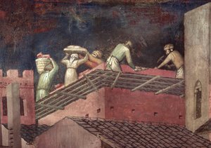 Effetti del Buon Governo in Città (dettaglio) da Ambrogio Lorenzetti