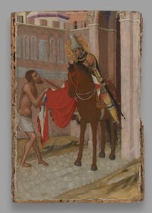 San Martino di Tours che Divide il Suo Mantello con un Mendicante da Ambrogio Lorenzetti