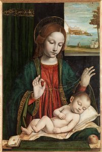 Madonna e Bambino Dormiente (Madonna del Velo) da Ambrogio da Fossano (c.1460 1523)