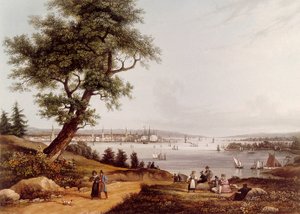 Veduta della città di New York nel 1840
