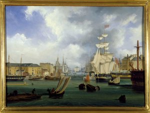 Il porto di Le Havre, il Grande bacino da Ambroise Louis Garneray