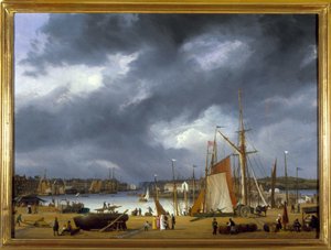 Il Porto di Dieppe di Louis Garneray, circa 1820 da Ambroise Louis Garneray