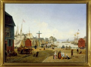 Il Porto di Honfleur, di Louis Garneray, circa 1820 da Ambroise Louis Garneray