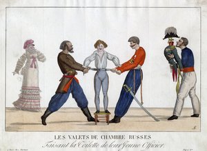 Toeletta di un giovane ufficiale russo da Ambroise Louis Garneray