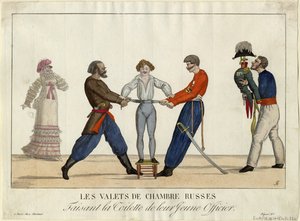 Toeletta di un giovane ufficiale russo da Ambroise Louis Garneray