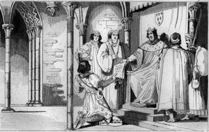 Nel 1327, Carlo IV il Bello erige la signoria di Borbone in favore del nipote di Roberto di Clermont e nipote di San Luigi, Luigi I da Ambroise Tardieu