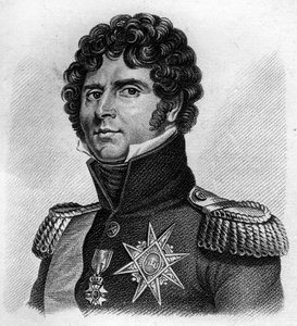 Ritratto di Charles Jean-Baptiste Bernadotte (1763-1844), maresciallo di Francia, re Carlo XIV di Svezia e Norvegia. In "Ritratti dei generali francesi". Incisione di Ambroise Tardieu del 1818. Collezione Stella da Ambroise Tardieu