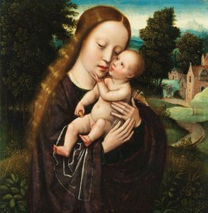 Ambrosius Benson Maria con il Bambino in un paesaggio da Ambrosius Benson