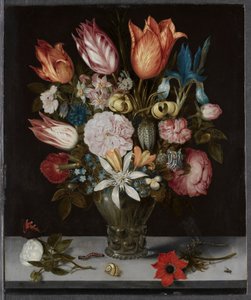 Fiori in un bicchiere, 1606 da Ambrosius Bosschaert