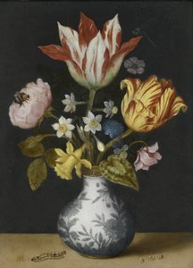 Natura morta di fiori in un vaso Wan-Li