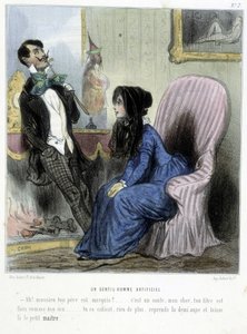 Un gentiluomo artificiale - in "Madeleines" di Cham, v.1870-1880 da Amédée de Noé