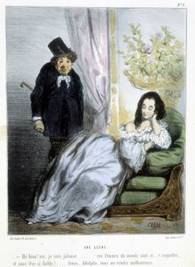Una scena - in "Madeleines" di Cham, v.1870-1880