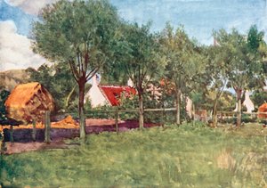 Una fattoria (litografia a colori) da Amedee (after) Forestier