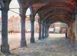 Galleria sotto la Nieuwerk, Ypres (litografia a colori) da Amedee (after) Forestier