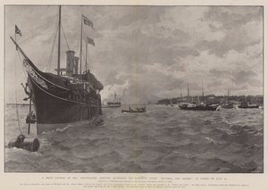 Un Consiglio Privato in Mare, Consiglieri che Arrivano a Bordo dello Yacht Reale Victoria e Albert a Cowes il 26 Luglio da Amedee Forestier