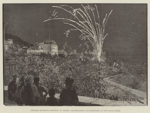 Il compleanno della Principessa Beatrice a Grasse, illuminazioni e fuochi d