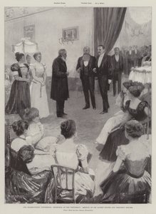 La Conferenza di Bloemfontein, ricevimento alla Presidenza, incontro di Sir Alfred Milner e del Presidente Kruger